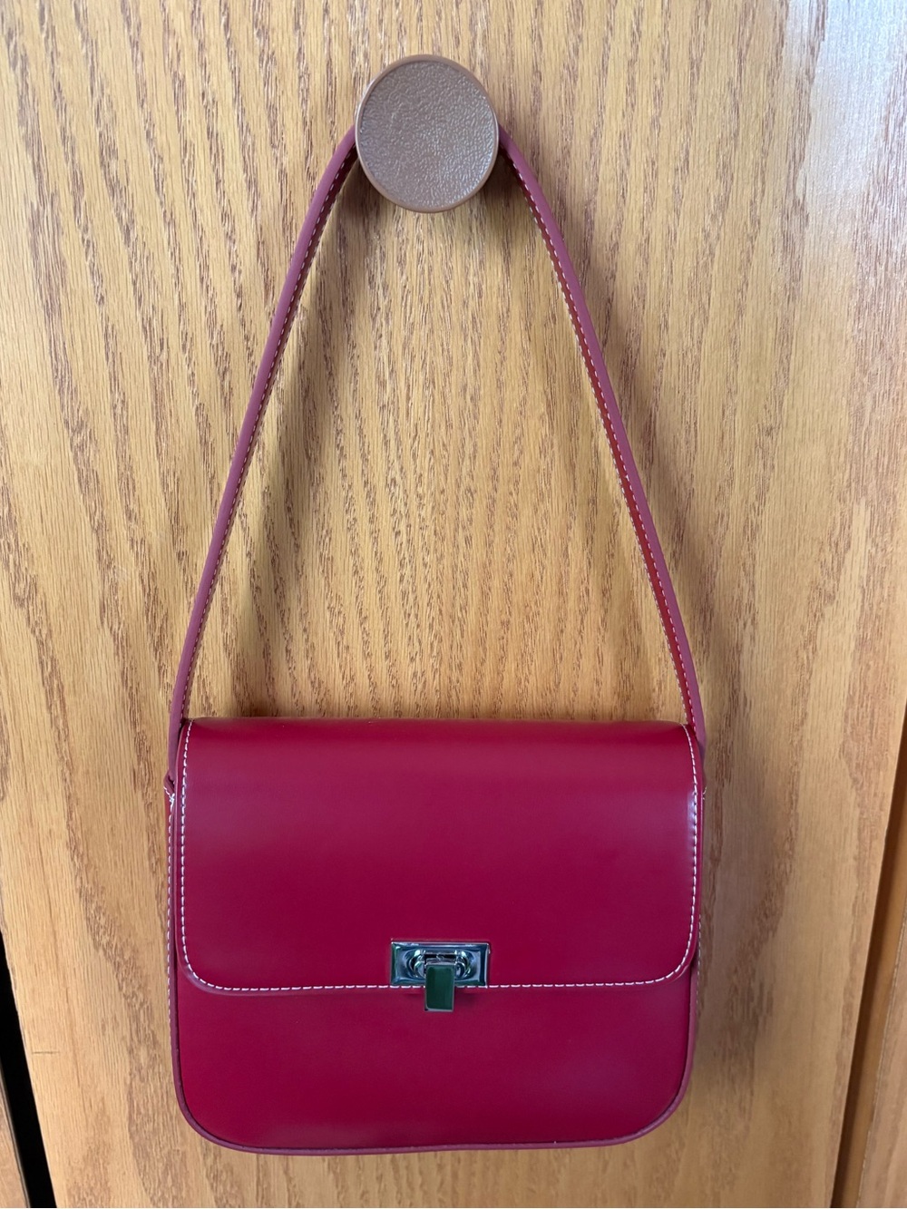 Kimchi Blue Mae Retro Shoulder Bag in Red